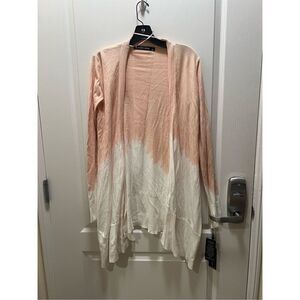 Blanc Noir Dip-Dye Huntress Cardigan Orange and White size S NWT